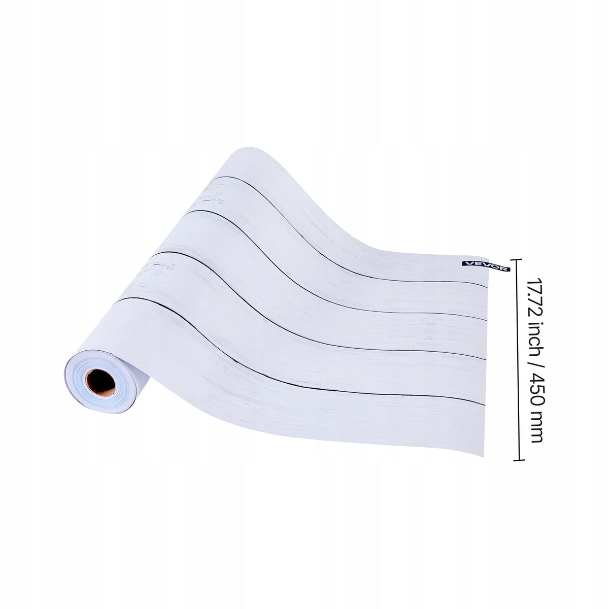 TAPETA SAMOPRZYLEPNA VEVOR 45CM X 15M PVC BIAŁA STRUKTURA DREWNA MOCNA