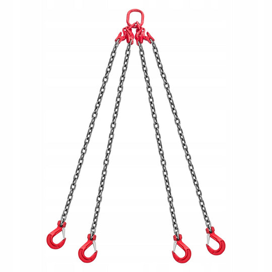 ZAWIESIE ŁAŃCUCHOWE VEVOR 10 MM X 3 M G80 10 4 T Z 4 HAKAMI MOCNE SOLIDNE