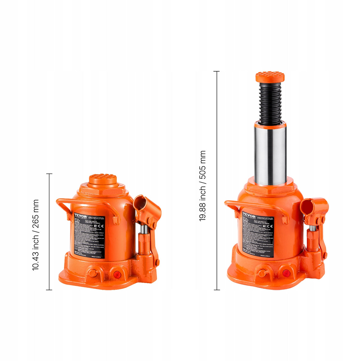 PODNOŚNIK HYDRAULICZNY VEVOR 20 TON BUTELKOWY REGULOWANY MOCNY SOLIDNY