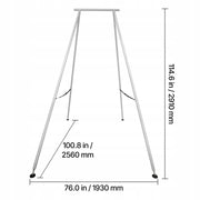 STOJAK DO JOGI VEVOR YOGA STAND SWING 291 CM MOCNY STALOWY RAMA ODŁĄCZANA