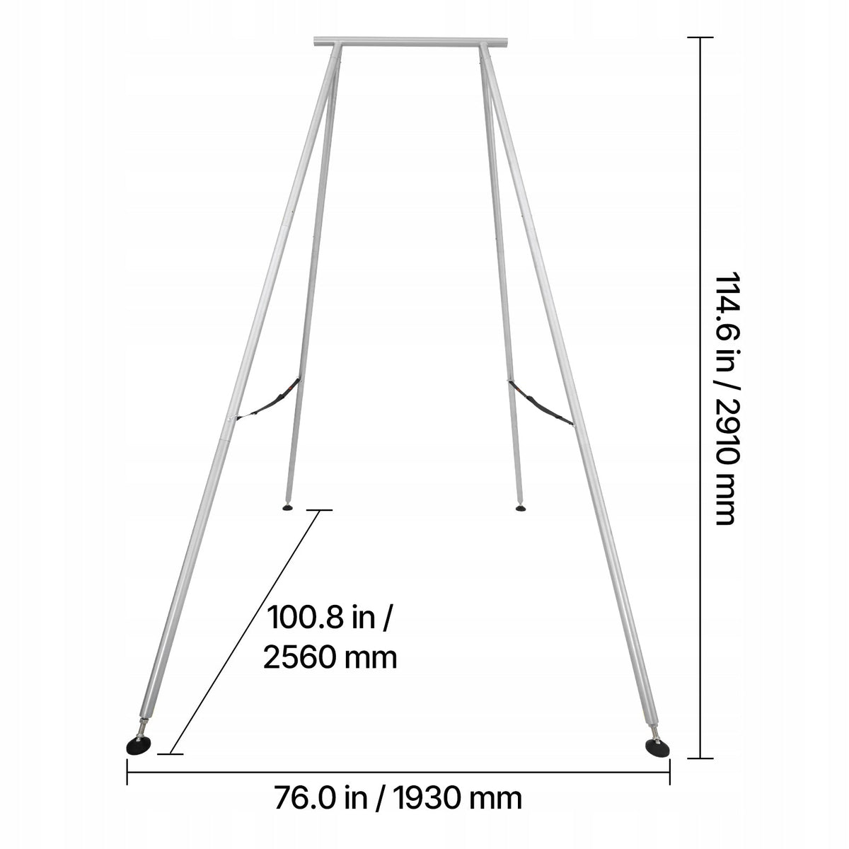 STOJAK DO JOGI VEVOR YOGA STAND SWING 291 CM MOCNY STALOWY RAMA ODŁĄCZANA