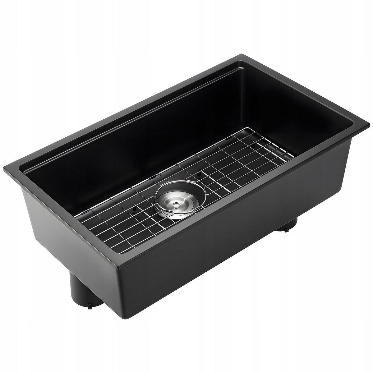 ZLEW KUCHENNY GRANITOWY VEVOR 762X457X230 MM PODBLATOWY CZARNY PREMIUM