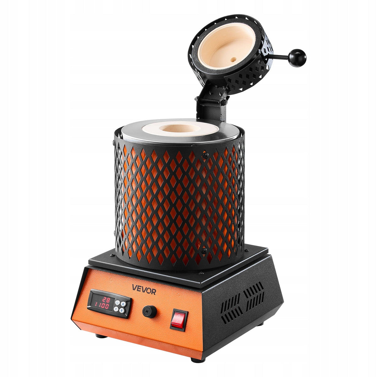 CYFROWY ELEKTRYCZNY PIEC DO TOPIENIA ZŁOTA VEVOR 1350W CERAMICZNY TYGIEL