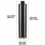 WIERTŁO KORONOWE DIAMENTOWE VEVOR 63 5 MM NA MOKRO I SUCHO Z ADAPTEREM