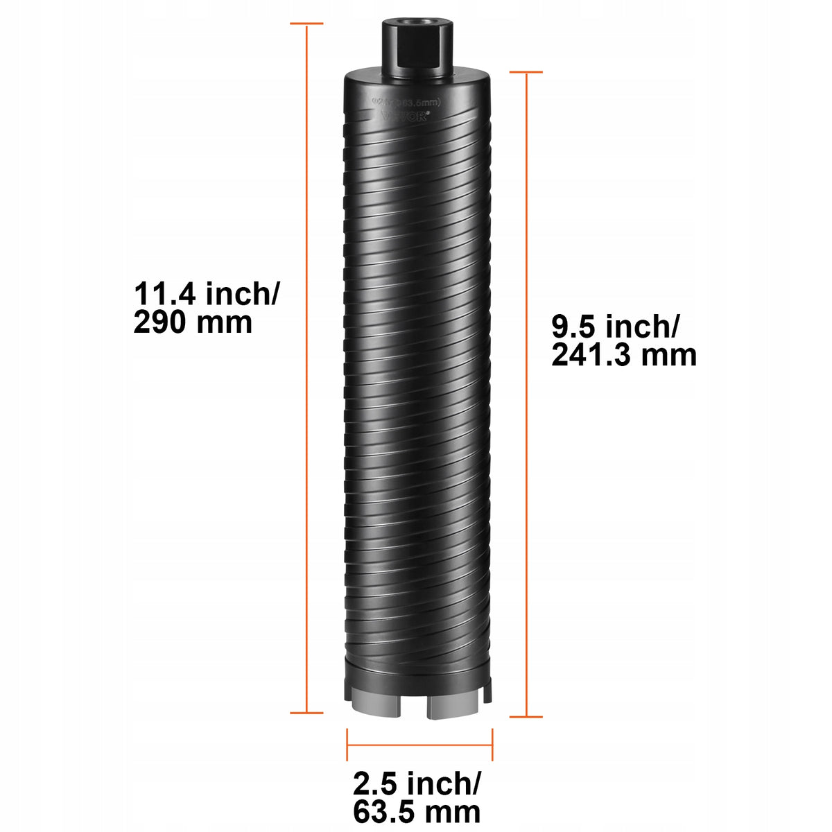 WIERTŁO KORONOWE DIAMENTOWE VEVOR 63 5 MM NA MOKRO I SUCHO Z ADAPTEREM