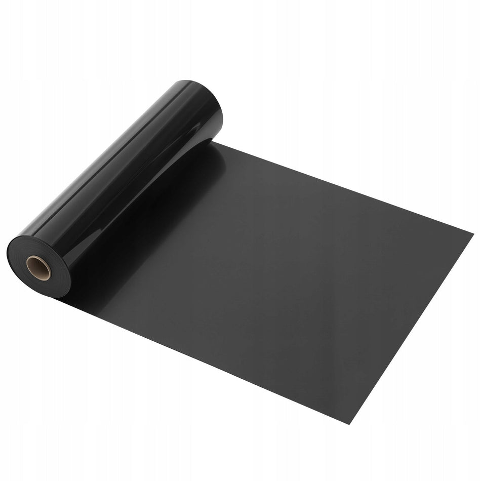 VEVOR FOLIA WINYLOWA TERMOTRANSFEROWA 304.8X15240MM CZARNA BŁYSZCZĄCA