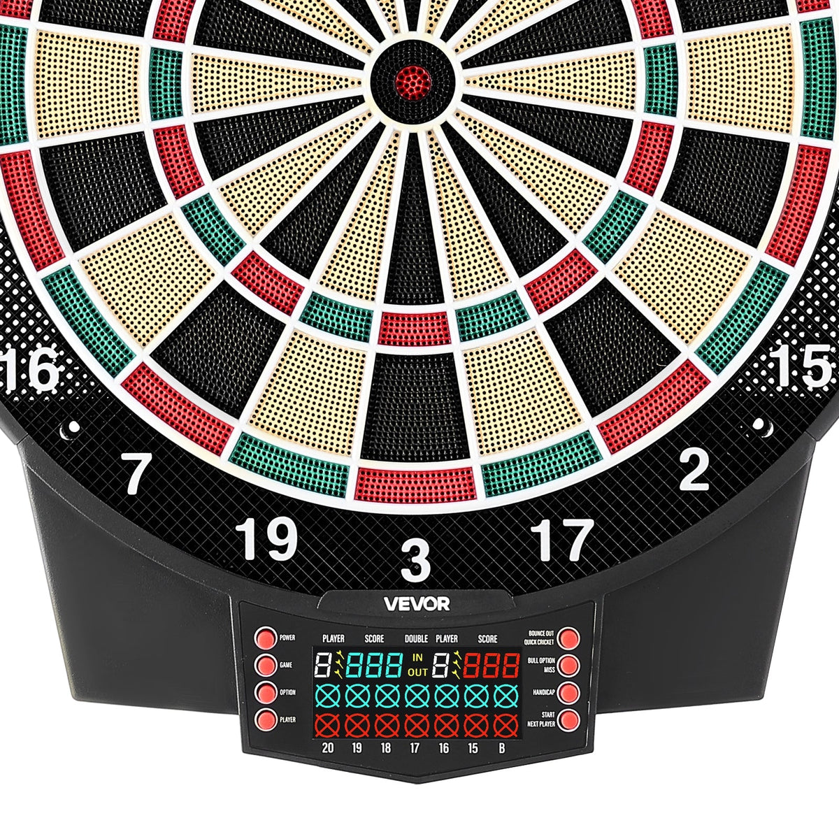 VEVOR ELEKTRONICZNA TARCZA DO DARTA 393 MM 43 GRY LCD KOLOROWY EKRAN