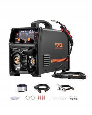 SPAWARKA MIG VEVOR PRO 5W1 250A SYNERGICZNA MIG PLUSE MMA LIFT TIG LCD