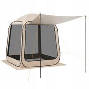 NAMIOT KEMPINGOWY VEVOR 182X182X219 CM ROZKŁADANY 4-6 OSÓB BEŻOWY PREMIUM