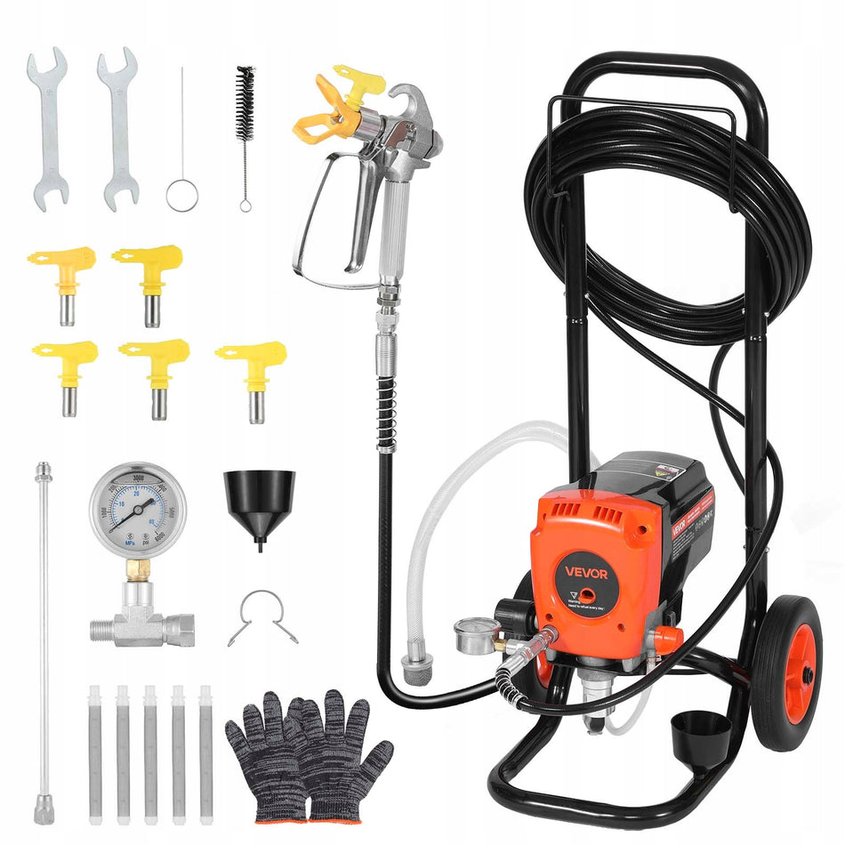 VEVOR BEZPOWIETRZNY PISTOLET NATRYSKOWY 900W 3300PSI ZE STOJAKIEM
