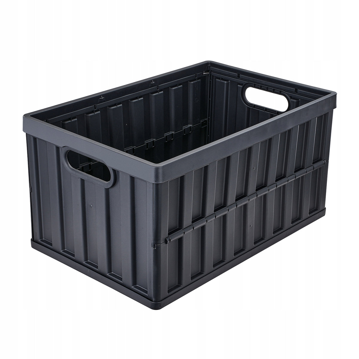VEVOR ZESTAW 3 SKŁADANYCH PUDEŁEK Z PP 65L CZARNE MOCNE I ERGONOMICZNE