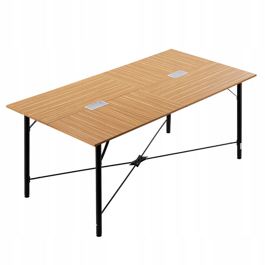 STÓŁ KONFERENCYJNY VEVOR 180X90 CM DLA 6-8 OSÓB SOLIDNY MOCNY BRĄZOWY