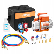 VEVOR POMPA PRÓŻNIOWA Z MANOMETREM 3 5 CFM 99 L MIN 180W JEDNOSTOPNIOWA