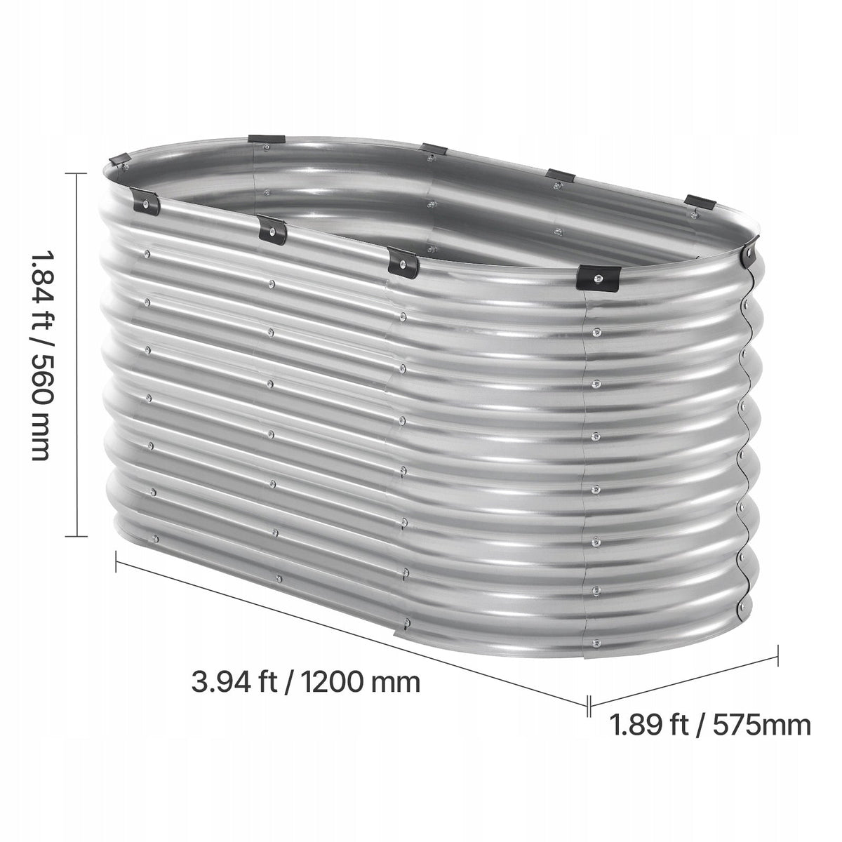 VEVOR PODWYŻSZONA GRZĄDKA METALOWA OCYNKOWANA 120X60X57CM SOLIDNA