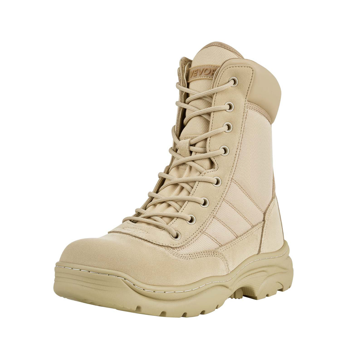 BUTY ROBOCZE VEVOR MĘSKIE BOJOWE TREKKINGOWE ODDYCHAJĄCE 8 CALI SAND