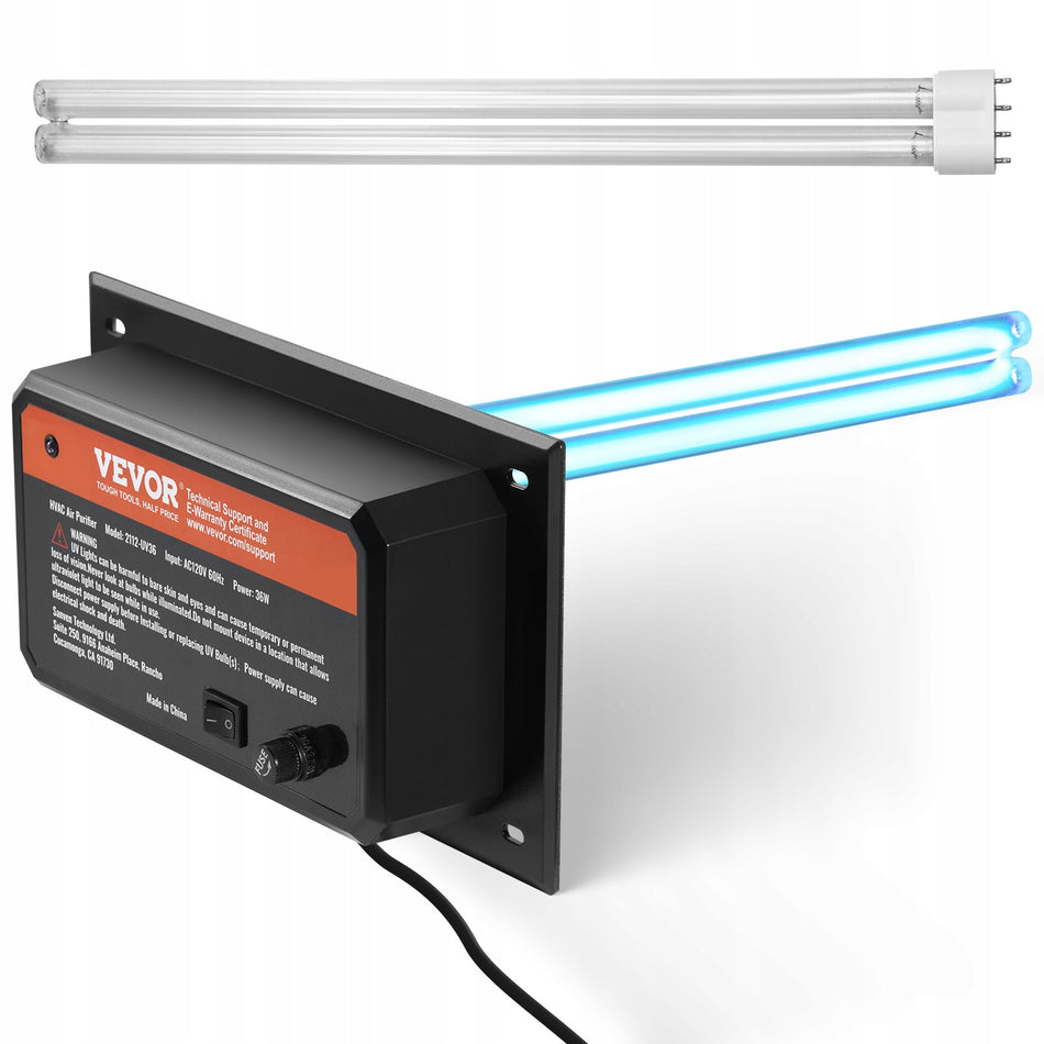 VEVOR HVAC OCZYSZCZACZ POWIETRZA 36W LAMPA UVC 254NM DO KLIMATYZACJI DOMU