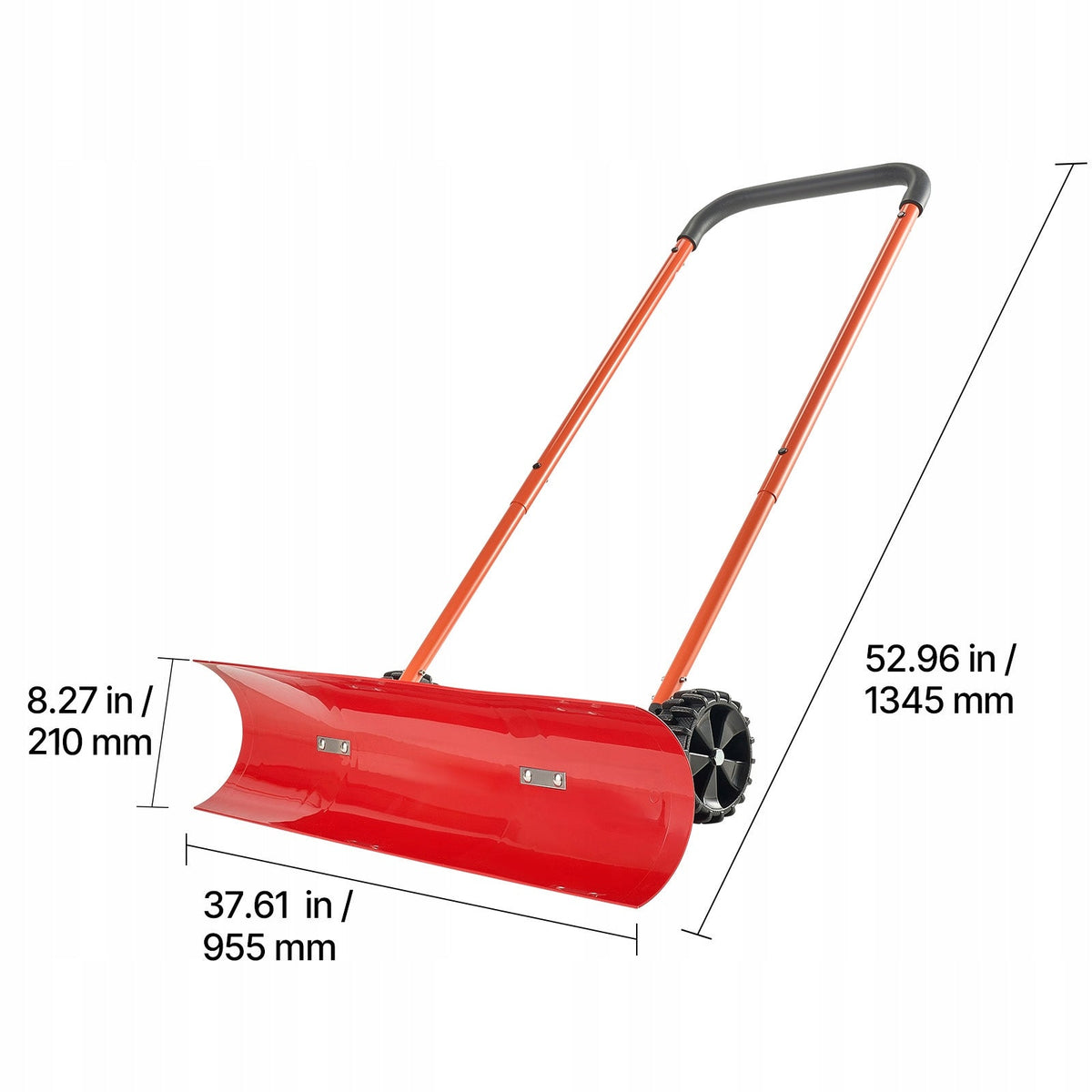 ŁOPATA DO ŚNIEGU VEVOR NA KÓŁKACH 955 MM DWUKIERUNKOWA MOCNA PŁUG
