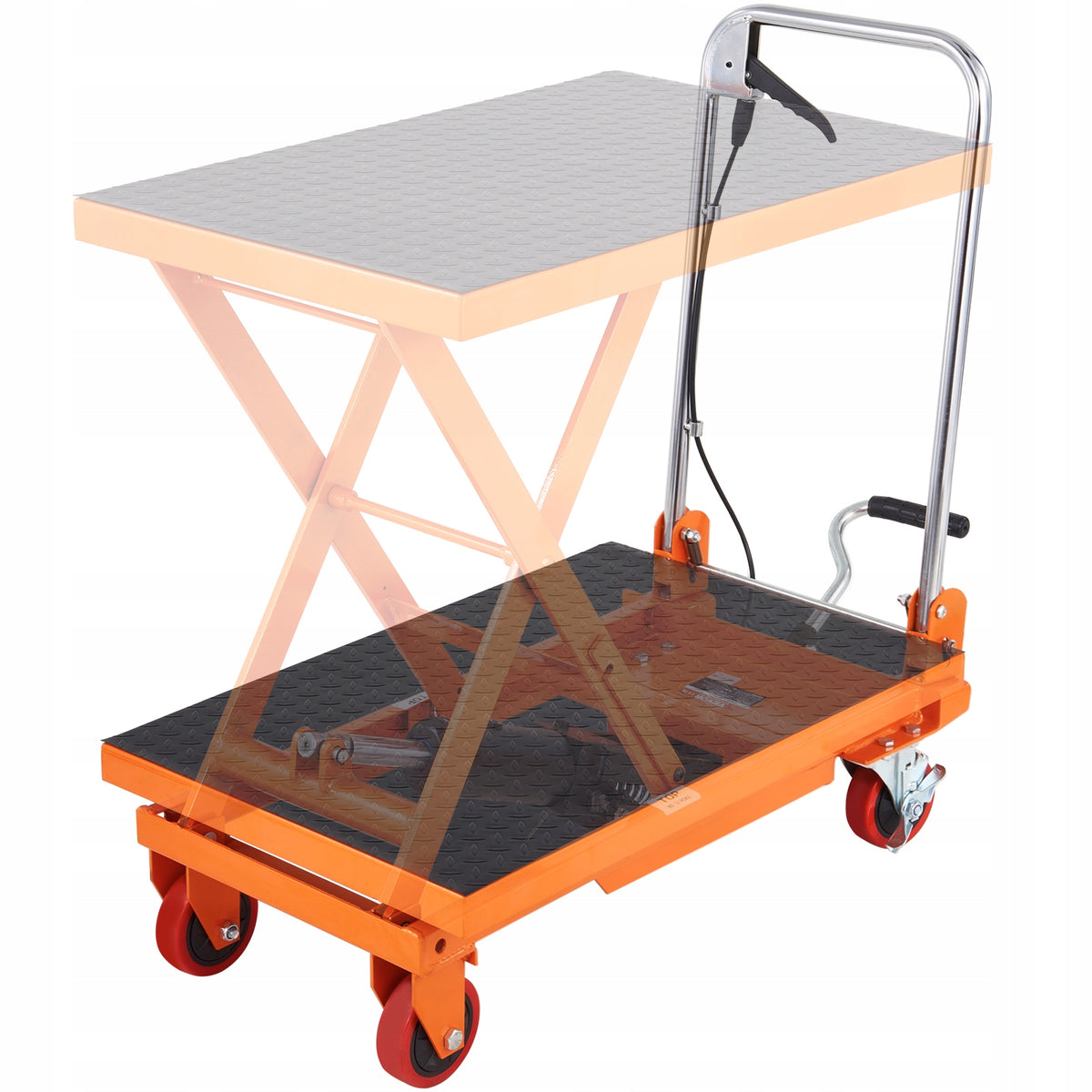 PODNOŚNIK NOŻYCOWY HYDRAULICZNY VEVOR 150 KG MOCNY WÓZEK PODNOŚNIKOWY
