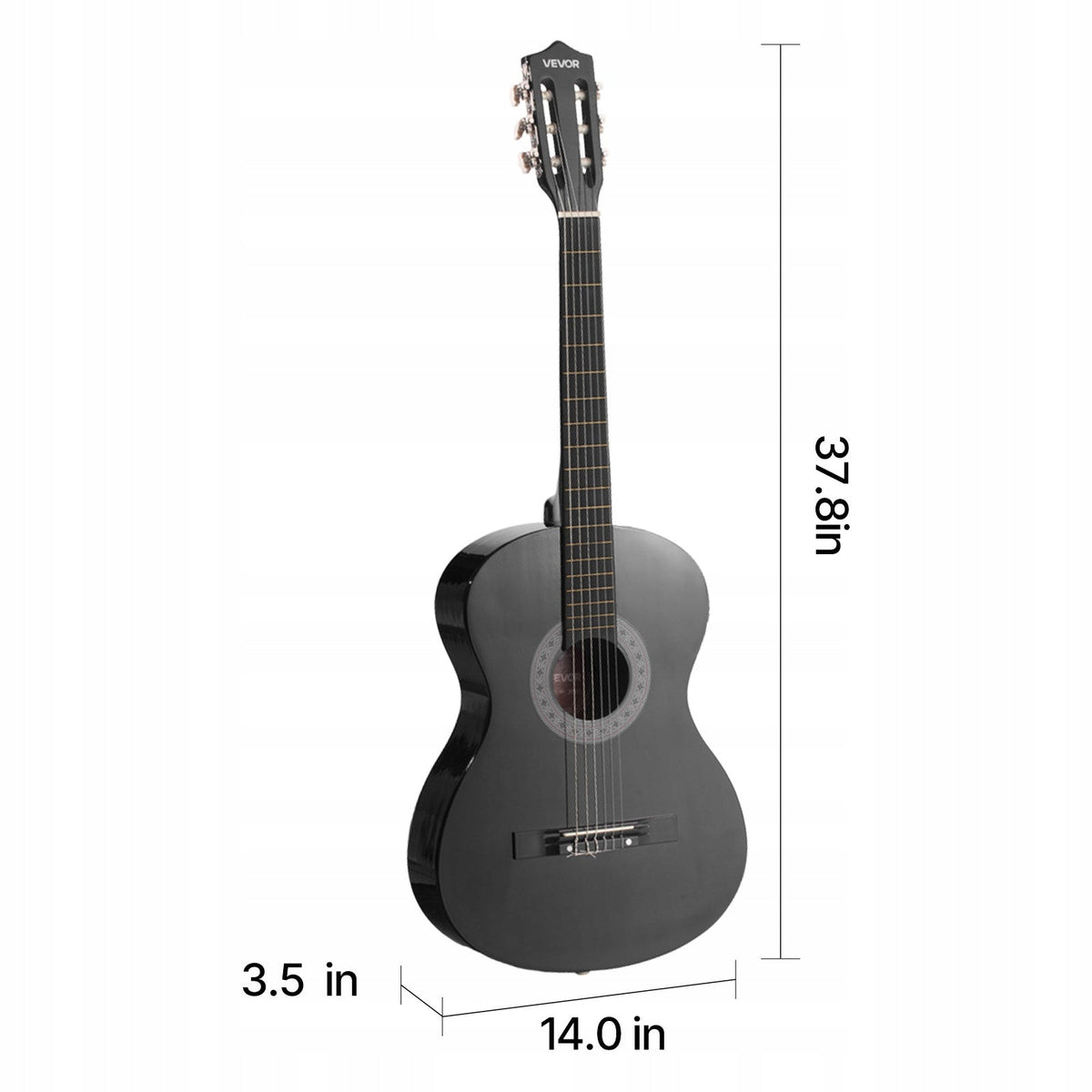 VEVOR GITARA KONCERTOWA 38 CALI 960 MM DREWNIANY ZESTAW STARTOWY NAJLEPSZY