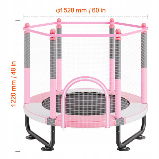 VEVOR TRAMPOLINA DZIECIĘCA 60 Z SIATKĄ I KOSZYKÓWKĄ MOCNA I BEZPIECZNA
