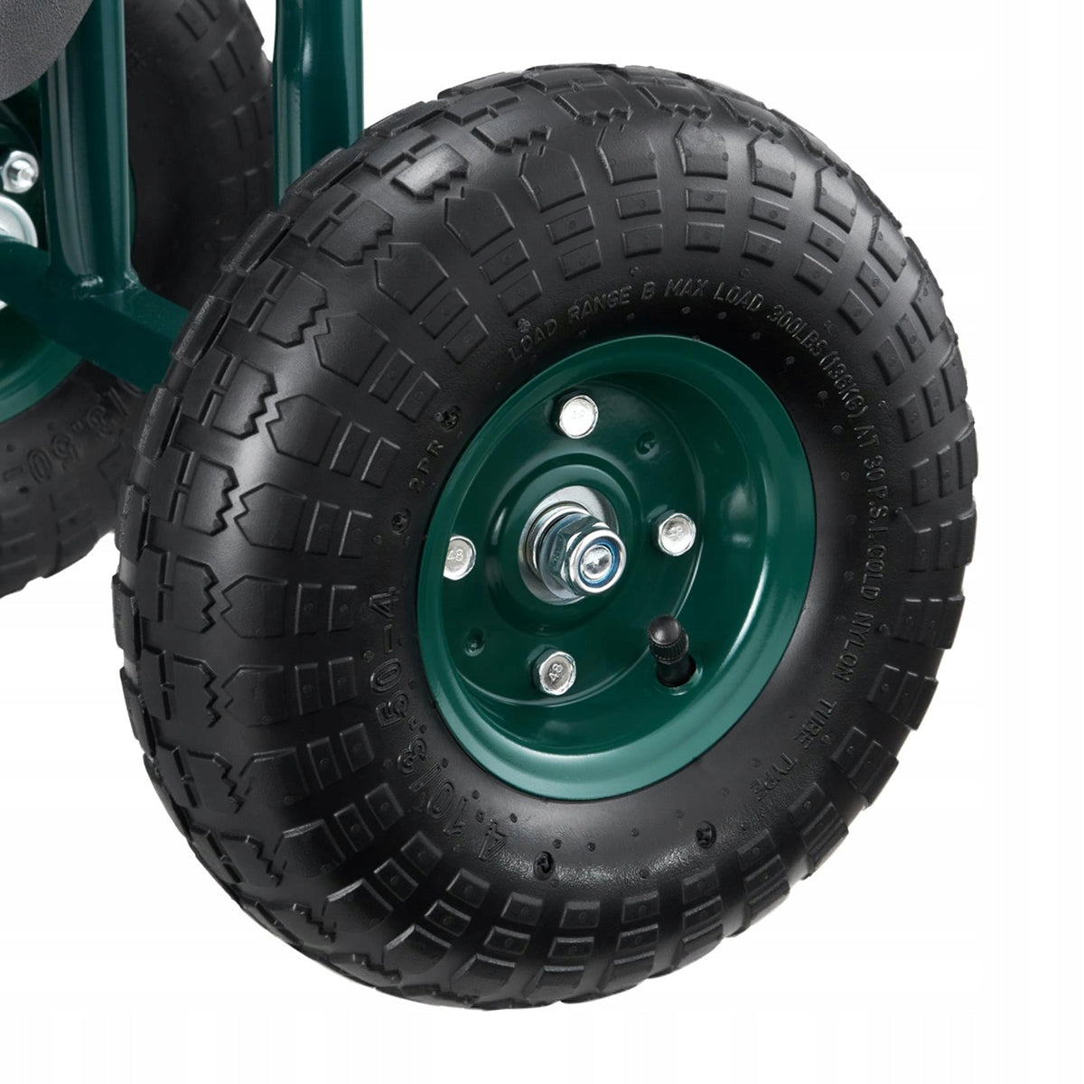 VEVOR KRZESŁO OGRODOWE NA KÓŁKACH MOBILNE REGULOWANE 300KG CZERWONE