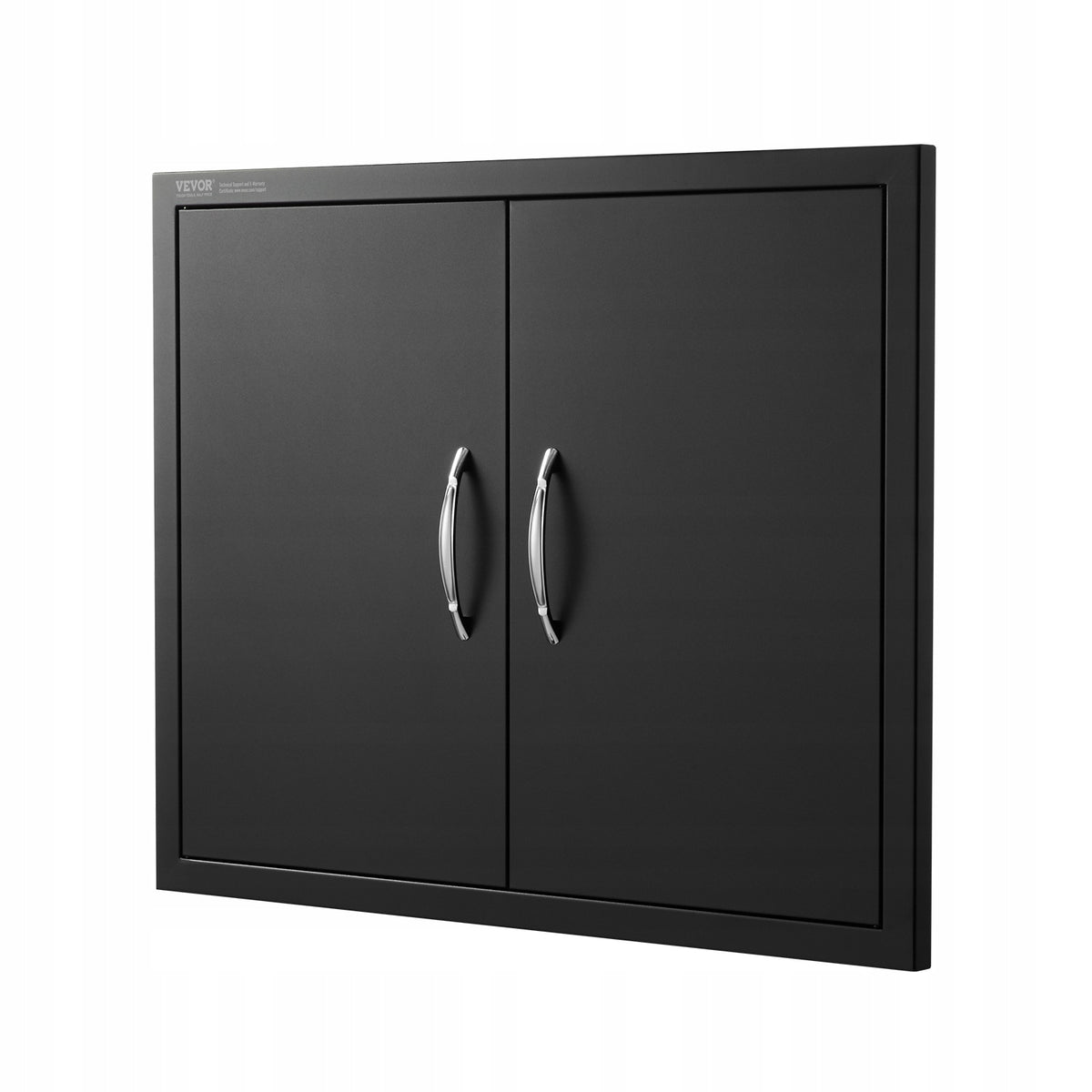 DRZWI DOSTĘPOWE DO GRILLA VEVOR PODWÓJNE 788X610X46 MM CZARNE MATOWE