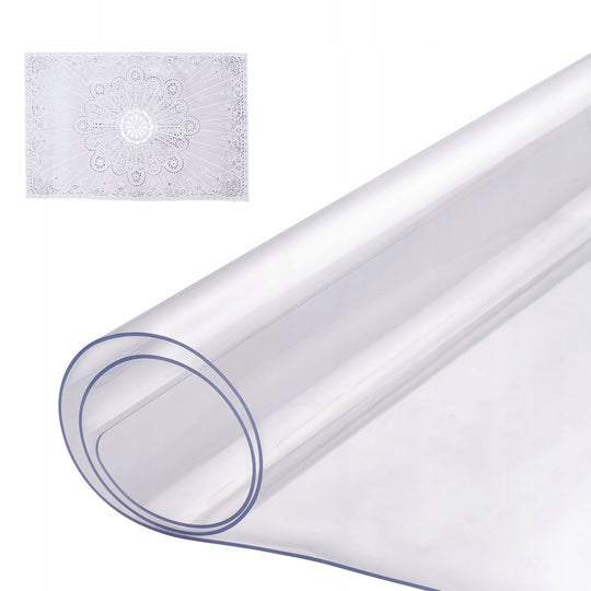 VEVOR PLASTIKOWY OBRUS 14X24 CALE PRZEZROCZYSTY GRUBOŚĆ 1.5 MM SOLIDNY