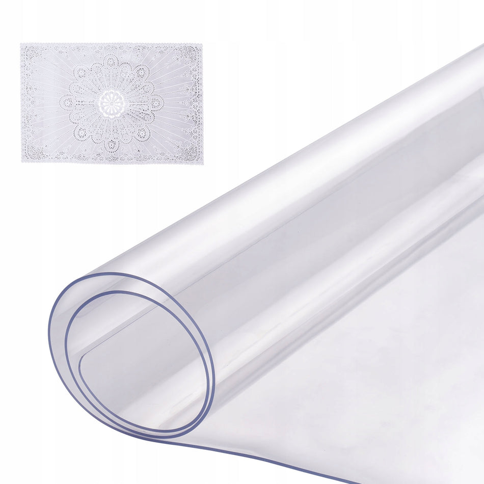VEVOR PLASTIKOWY OBRUS 14X24 CALE PRZEZROCZYSTY GRUBOŚĆ 1.5 MM SOLIDNY