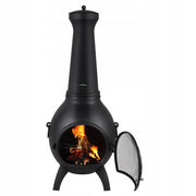 KOMINEK OGRODOWY VEVOR 52X50X130 CM MOCNY PALENISKO Z GRILLEM BBQ ALUMINIUM
