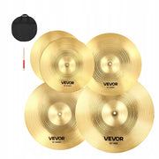 VEVOR ZESTAW TALERZY PERKUSYJNYCH 4-CZĘŚCIOWY 355 400 455 505 MM PREMIUM