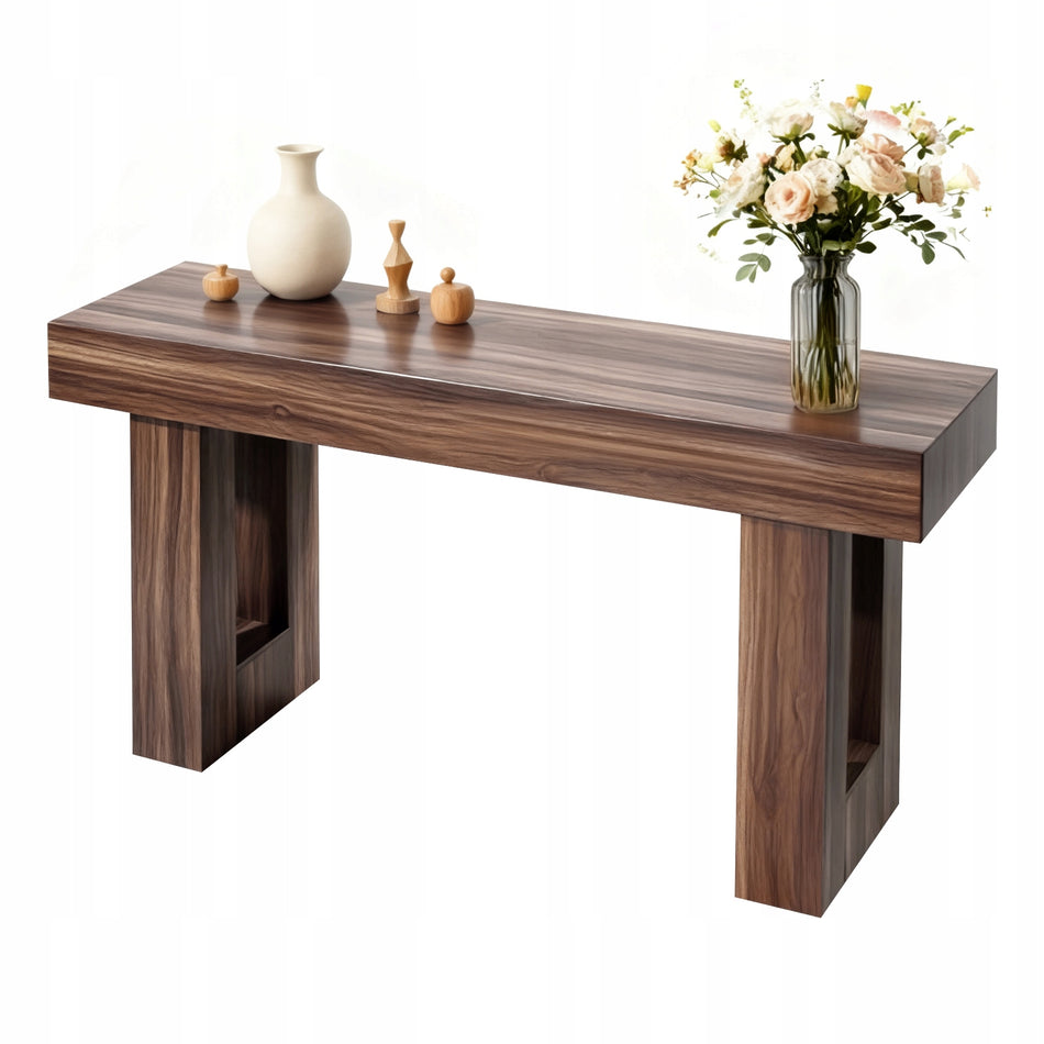 VEVOR STOLIK KONSOLOWY KAWOWY RUSTYKALNY 160X35X85 CM SOLIDNY BRĄZOWY