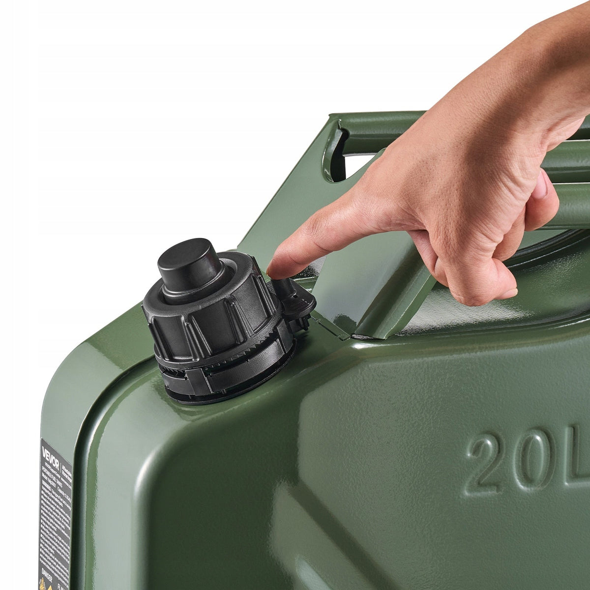 KANISTER NA PALIWO VEVOR 20L 2 SZT METALOWY Z DZIÓBKIEM I UCHWYTEM MOCNY