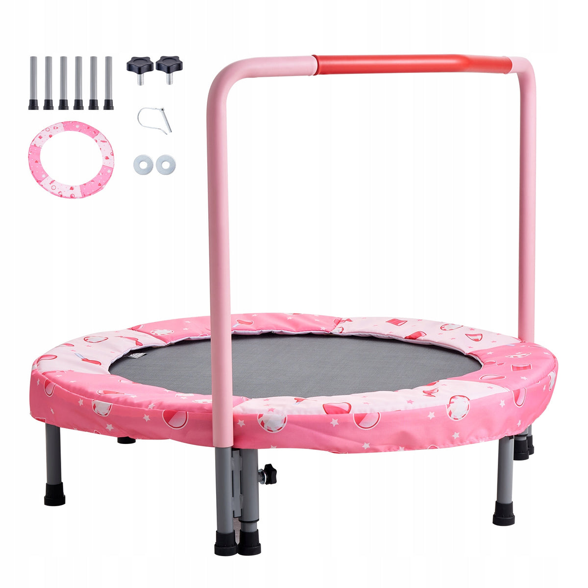 TRAMPOLINA DZIECIĘCA VEVOR 91 44 CM SKŁADANA Z UCHWYTEM CZERWONA NAJLEPSZA