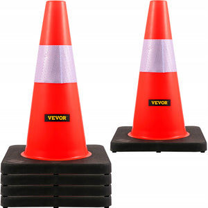 PROFESJONALNY PACHOŁEK DROGOWY VEVOR 45 CM 5 SZT PVC ODBLASKOWY SOLIDNY