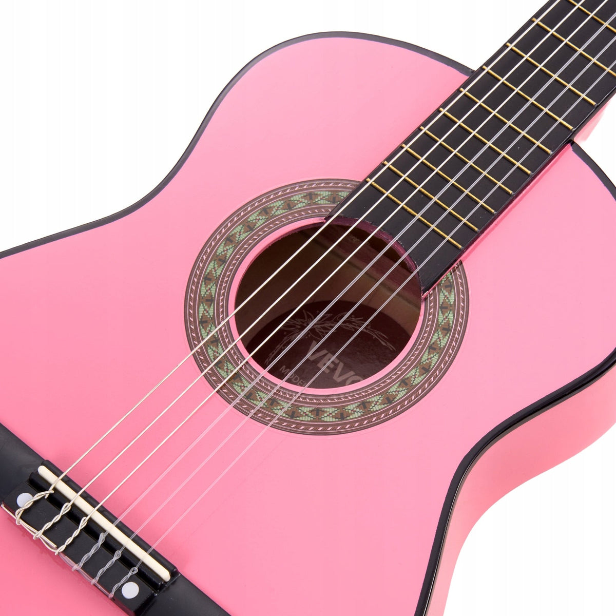 VEVOR GITARA KONCERTOWA 780 MM ZESTAW STARTOWY KLASYCZNA PINK NYLONOWE