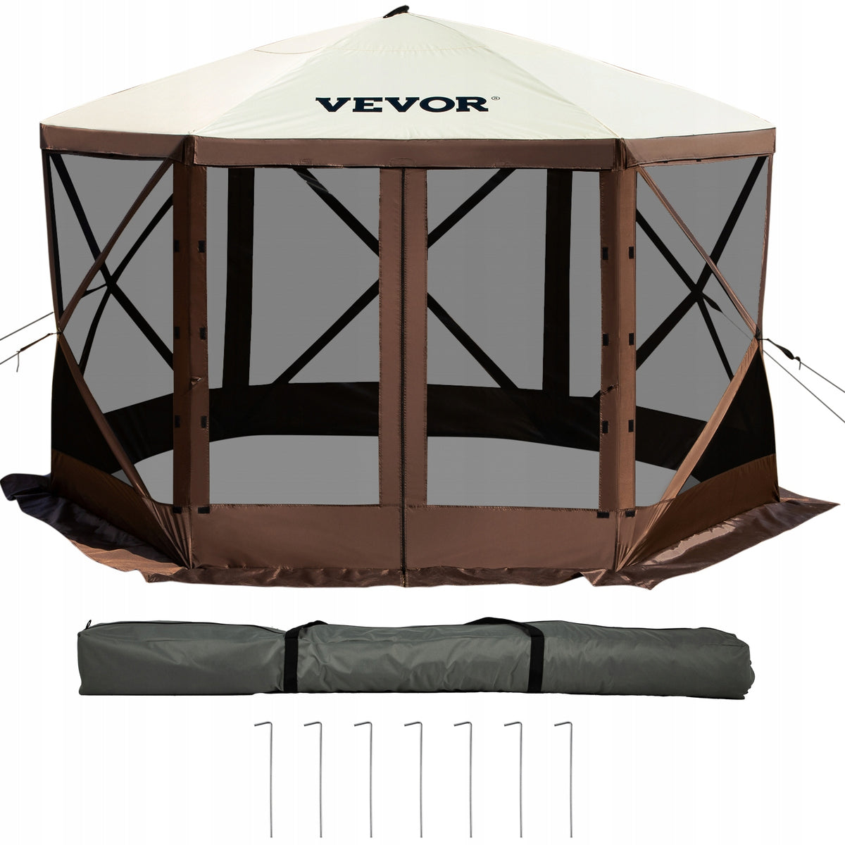 VEVOR 3 05 X 3 05 M ROZKŁADANA ALTANA KEMPINGOWA 6-STRONNA MOCNA
