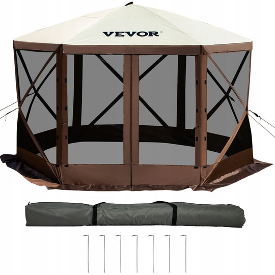 VEVOR 3 05 X 3 05 M ROZKŁADANA ALTANA KEMPINGOWA 6-STRONNA MOCNA