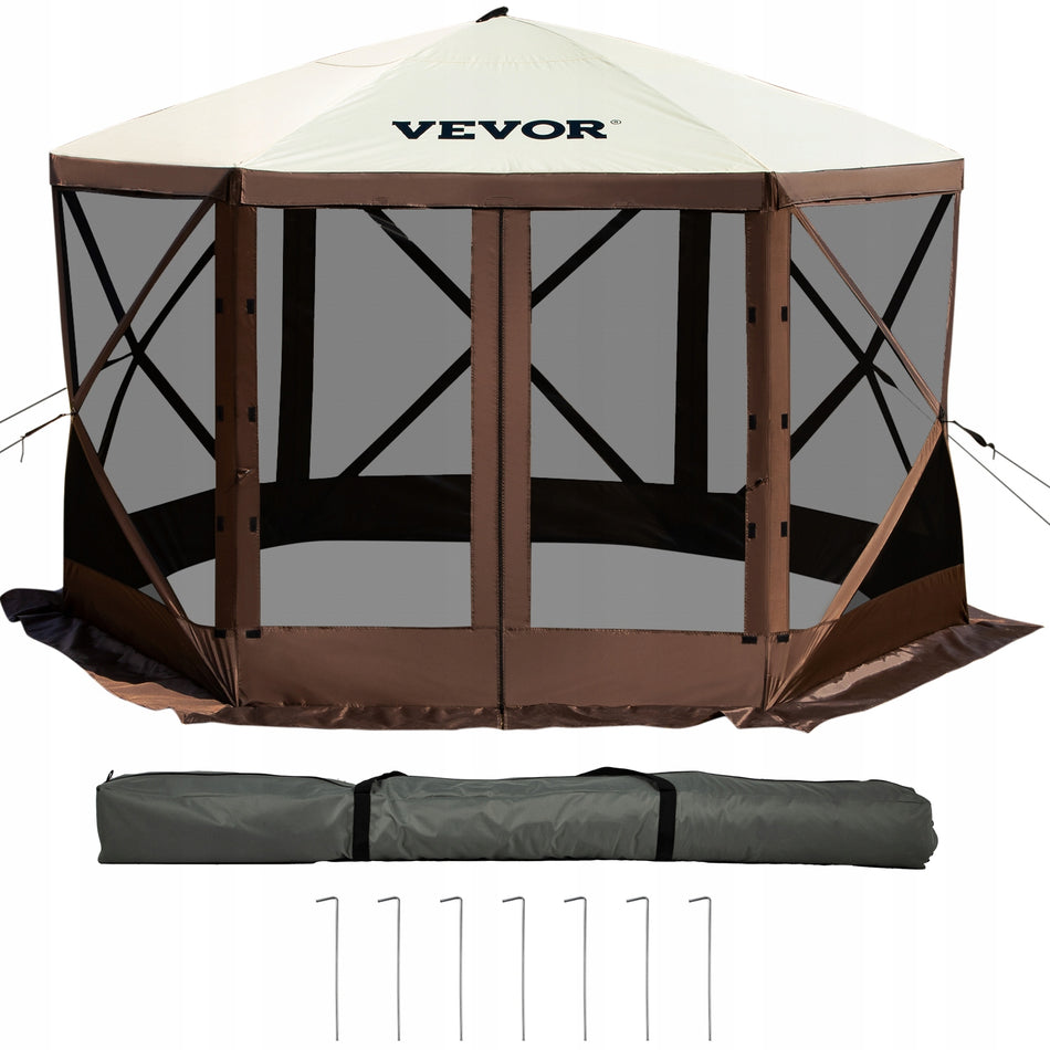 VEVOR 3 05 X 3 05 M ROZKŁADANA ALTANA KEMPINGOWA 6-STRONNA MOCNA