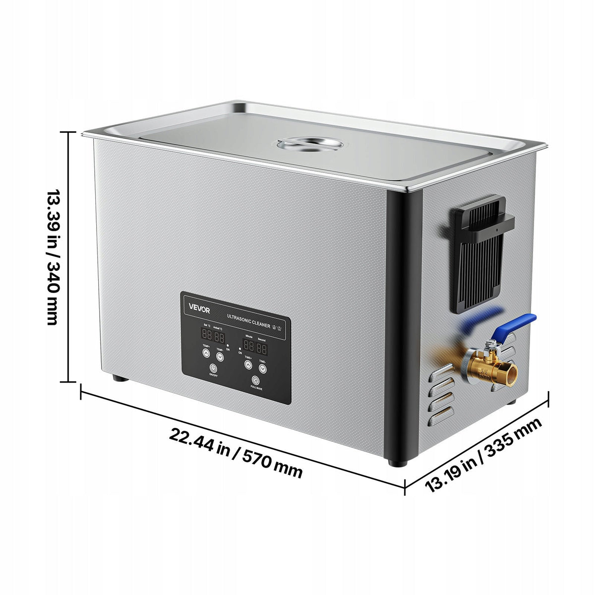 VEVOR 30L MYJKA ULTRADŹWIĘKOWA PROFESJONALNA 480W 40KHZ STAL NIERDZEWNA