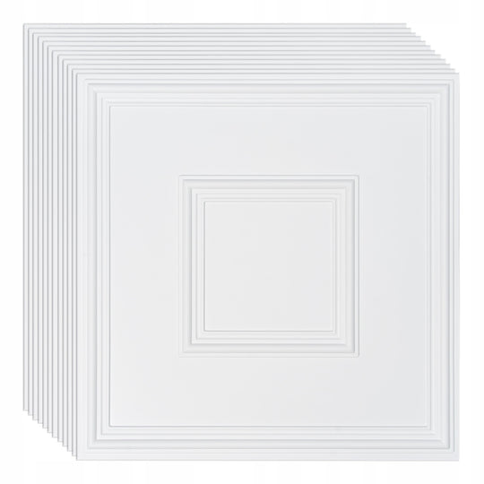 PŁYTY SUFITOWE VEVOR 12 SZT 24X24 CALE PREMIUM PVC PODWIESZANE EASY MONTAŻ